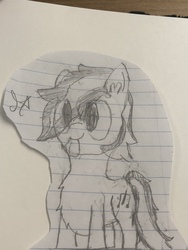 Size: 4032x3024 | Tagged: safe, oc, oc only, pony, cute, idk, lined paper, pencil drawing, solo, traditional art