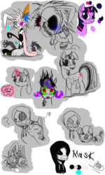 Size: 600x1000 | Tagged: safe, artist:didun850, twilight sparkle, oc, oc:mask, oc:misfit, draconequus, pony, unicorn, g4, clothes, corrupted twilight sparkle, cup, dark magic, draconequus oc, eyes closed, female, glowing horn, heart, hoodie, horn, looking up, magic, mare, one eye closed, question mark, raised hoof, scared, simple background, smiling, sombra eyes, teacup, telekinesis, transparent background, unicorn twilight, wink