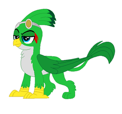 Size: 520x488 | Tagged: safe, artist:cheerful9, artist:selenaede, griffon, g4, base used, crossover, griffonized, jet the hawk, male, solo, sonic the hedgehog (series), species swap