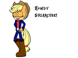 Size: 800x600 | Tagged: safe, artist:melodyhedgie, applejack, earth pony, anthro, g4, sonic the hedgehog (series), sonicified