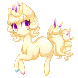 Size: 2024x2024 | Tagged: safe, artist:grandifloru, oc, pony, cake, candle, food, high res, simple background, solo, transparent background