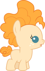 Size: 3000x4722 | Tagged: safe, artist:cloudy glow, pear butter, earth pony, pony, g4, the perfect pear, baby, baby pony, cute, female, filly, freckles, open mouth, pearabetes, solo, vector
