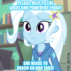 Size: 1080x1080 | Tagged: safe, edit, edited screencap, screencap, trixie, human, derpibooru, equestria girls, equestria girls series, forgotten friendship, g4, air vent, arm, arms, blue, book, bookshelf, bust, cabinet, caption, cheeks, chest, chin, clothes, collar, colored, computer, cropped, cupboard, cute, desperation, diatrixes, door handle, ear, english, exclamation point, eyebrows, eyelashes, eyes open, face, female, forehead, frown, grammar error, gray, great, great and powerful, green, hair, hairclip, hairpin, handle, head, help, hoodie, image macro, imgflip, important, jacket, meme, meta, monitor, mouth, neck, need tagging help, nose, number, please, polite, pony coloring, powerful, printer, purple, purple eyes, red, refrigerator, sad, shelf, shirt, skin, solo, stars, sweatshirt, tags, text, torso, undershirt, wall, wall of tags, watermark, white, wide eyes, yellow, zipper