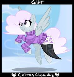 Size: 873x916 | Tagged: safe, artist:star-gaze-pony, oc, oc only, oc:cotton clouds, pegasus, pony, clothes, cute, derp, female, mare, skirt, solo, sweater