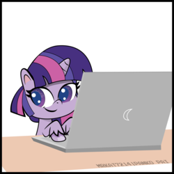 Size: 2000x2000 | Tagged: safe, artist:ace play, twilight sparkle, alicorn, pony, comic:twilight vs. computer, g4.5, my little pony: pony life, computer, female, high res, hilarious in hindsight, laptop computer, pony life accurate, show accurate, simple background, solo, twilight sparkle (alicorn), white background