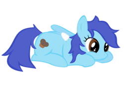 Size: 2923x2067 | Tagged: safe, artist:oceanbreezebrony, oc, oc only, oc:blueberry muffin, pegasus, pony, amputee, bandage, crying, high res, missing limb, one winged pegasus, prone, show accurate, solo, stump