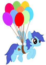 Size: 1654x2339 | Tagged: safe, artist:oceanbreezebrony, oc, oc only, oc:blueberry muffin, pegasus, pony, amputee, balloon, bandage, female, mare, missing limb, one winged pegasus, show accurate, simple background, solo, stump, transparent background