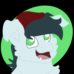 Size: 1200x1200 | Tagged: safe, artist:euspuche, oc, oc:safty, earth pony, pony, bust, female, lineart, looking at you, open mouth, portrait, simple background, smiling