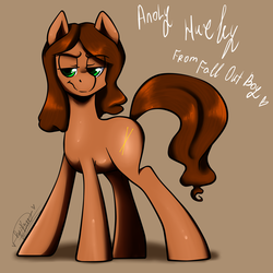 Size: 2500x2500 | Tagged: safe, artist:richi, earth pony, pony, andy hurley, high res, ponified