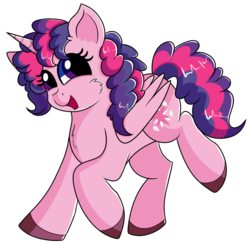 Size: 905x883 | Tagged: safe, artist:rainbowtashie, pinkie pie, twilight sparkle, oc, alicorn, earth pony, pony, g4, alicorn oc, commissioner:bigonionbean, cute, cutie mark, fluffy, fusion, twilight sparkle (alicorn)