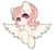 Size: 1608x1472 | Tagged: safe, artist:pomrawr, oc, oc only, pegasus, pony, blushing, pegasus oc, simple background, solo, spread wings, transparent background, wings