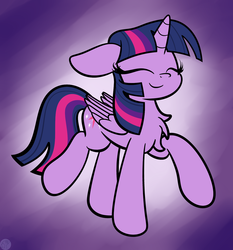 Size: 1434x1536 | Tagged: dead source, safe, artist:php142, twilight sparkle, alicorn, pony, g4, chest fluff, cute, eyes closed, female, happy, mare, raised hoof, smiling, solo, twiabetes, twilight sparkle (alicorn)