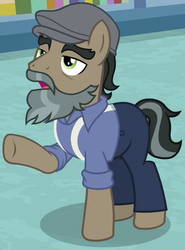 Size: 419x566 | Tagged: safe, screencap, doctor caballeron, earth pony, pony, daring doubt, g4, cropped, disguise, male, solo, stallion
