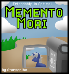 Size: 954x1024 | Tagged: safe, artist:zutcha, oc, oc only, oc:memento mori, pony, fanfic:friendship is optimal, fanfic, fanfic art, fanfic cover, video camera