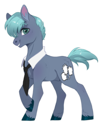 Size: 1589x1946 | Tagged: safe, artist:shady-bush, oc, oc only, earth pony, pony, male, necktie, simple background, solo, stallion, transparent background