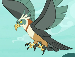 Size: 700x530 | Tagged: safe, screencap, bird, roc, g4, molt down, ambiguous gender, cropped, solo, spread wings, wings