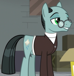 Size: 815x840 | Tagged: safe, screencap, sans smirk, earth pony, pony, g4, the last laugh, cropped, male, solo, stallion