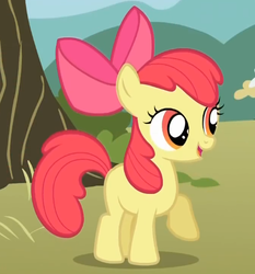 Size: 479x513 | Tagged: safe, screencap, apple bloom, earth pony, pony, g4, the show stoppers, cropped, female, filly, solo
