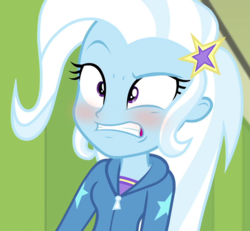 Size: 1170x1080 | Tagged: safe, screencap, trixie, equestria girls, equestria girls specials, g4, my little pony equestria girls: better together, my little pony equestria girls: forgotten friendship, cropped, female, reaction image, solo