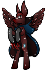 Size: 600x921 | Tagged: safe, artist:hunterthewastelander, pegasus, pony, bipedal, claws, cloak, clothes, metal claws, simple background, solo, spread wings, transparent background, wings