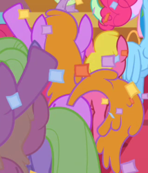 Size: 320x374 | Tagged: safe, screencap, berry punch, berryshine, earth pony, pony, g4, the return of harmony, alternate hair color, confetti, cropped