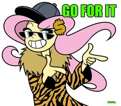 Size: 1158x1012 | Tagged: safe, artist:pedantczepialski, fluttershy, equestria girls, g4, g4.5, my little pony: pony life, bean mouth, clothes, coat, equestria girls: the parody series, finger gun, finger guns, grin, macklemore, ok boomer, smiling, thin-line style