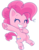 Size: 500x634 | Tagged: safe, artist:mofumofutchi, pinkie pie, earth pony, pony, g4.5, my little pony: pony life, chibi, colored hooves, cute, cutie mark, diapinkes, eyes closed, female, looking at you, mare, one eye closed, simple background, smiling, transparent background, unshorn fetlocks, wink