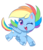 Size: 550x634 | Tagged: safe, artist:mofumofutchi, rainbow dash, pegasus, pony, g4.5, my little pony: pony life, chibi, colored hooves, cute, cutie mark, dashabetes, female, looking at you, mare, one eye closed, open mouth, simple background, smiling, transparent background, unshorn fetlocks, wink