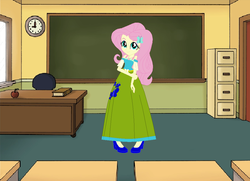 Size: 1072x776 | Tagged: safe, artist:starman1999, fluttershy, equestria girls, g4, base used, clothes, female, long skirt, skirt, solo