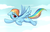 Size: 1938x1249 | Tagged: safe, artist:confetticakez, rainbow dash, pegasus, pony, g4, cloud, cute, dashabetes, female, floppy ears, flying, leg fluff, mare, motion blur, sky, solo, spread wings, wings