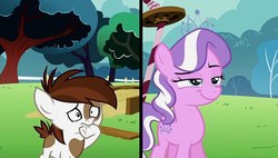 Size: 1908x1080 | Tagged: safe, screencap, diamond tiara, pipsqueak, earth pony, pony, crusaders of the lost mark, g4, determination, determined, nervous, pleased