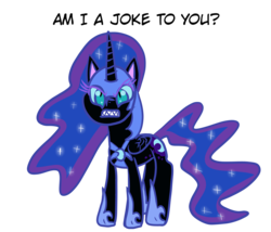 Size: 1920x1646 | Tagged: safe, artist:platinumdrop, nightmare moon, alicorn, pony, g4.5, my little pony: pony life, am i a joke to you?, female, mare, simple background, solo, transparent background