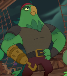 Size: 695x785 | Tagged: safe, screencap, boyle, parrot pirates, g4, my little pony: the movie, cropped, male, pirate, solo