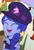 Size: 510x743 | Tagged: safe, screencap, fry lilac, hunter hedge, snow flower, space camp, sweet leaf, accountibilibuddies, equestria girls, equestria girls series, g4, spoiler:choose your own ending (season 2), spoiler:eqg series (season 2), cheering, cropped, female, hat, male, offscreen character