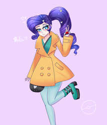 Size: 3000x3500 | Tagged: safe, artist:melliedraws, rarity, human, g4, alternate hairstyle, clothes, cosplay, costume, cute, female, heart, high res, humanized, pokemon sword and shield, pokémon, ponytail, raribetes, solo