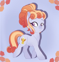 Size: 1280x1328 | Tagged: safe, artist:poowndraww, amber laurel, crystal pony, earth pony, pony, g4, background pony, cute, female, mare, solo