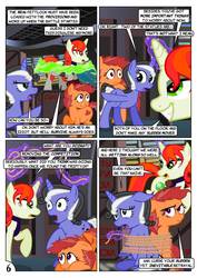 Size: 752x1063 | Tagged: safe, artist:christhes, oc, oc:gracenote, oc:jade mare, oc:maple leaf, earth pony, pony, unicorn, betrayal, boba fett, comic, disguise, disguised changeling, female, levitation, magic, mare, peril, ponified, rope, star mares, star wars, telekinesis, tied up, wide eyes