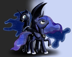 Size: 1788x1431 | Tagged: safe, artist:jh5kradio, nightmare moon, princess luna, alicorn, pony, g4