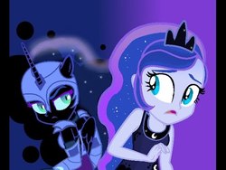 Size: 480x360 | Tagged: safe, artist:memegod8888, nightmare moon, princess luna, equestria girls, g4, equestria girls-ified, horn, horned humanization, thumbnail, winged humanization, wings, youtube link
