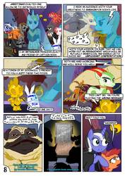 Size: 752x1063 | Tagged: safe, artist:christhes, spike, oc, oc:gracenote, oc:maple leaf, earth pony, griffon, pegasus, pony, unicorn, g4, c-3po, carbonite, collar, comic, droid, female, han solo, jabba the hutt, jabba's palace, luke skywalker, mare, oola, ponified, r2-d2, sex slave, slave, star mares, star wars