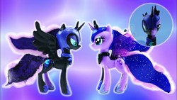 Size: 1280x720 | Tagged: artist needed, safe, nightmare moon, princess luna, alicorn, pony, g4, customized toy, irl, photo, toy