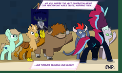 Size: 4287x2579 | Tagged: safe, artist:chedx, storm king, tempest shadow, changeling, dragon, griffon, pony, unicorn, yak, comic:kingdom fall, comic:the storm kingdom, g4, my little pony: the movie, artificial horn, cadets, cloven hooves, crystal of light, female, fort ponyville, general tempest shadow, indoctrinated, male, mare, propaganda, salute, storm army, storm kingdom cadet academy