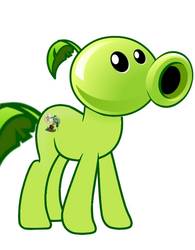 Size: 714x914 | Tagged: safe, artist:samueldavillo, earth pony, original species, plant pony, pony, cursed image, plant, plants vs zombies, ponified, rule 85, simple background, solo, wat, white background