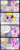 Size: 720x1823 | Tagged: safe, alternate version, artist:avchonline, princess cadance, oc, oc:princess lucyan, alicorn, pony, g4, alicorn oc, comic, dialogue, female, filly, frown, glowing horn, hoof shoes, horn, looking up, magic, mare, smiling, telekinesis