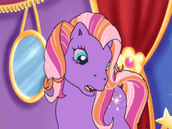 Size: 720x540 | Tagged: safe, screencap, twinkle twirl, earth pony, pony, dancing in the clouds, g3, animated, female, gif, solo