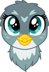 Size: 1500x2215 | Tagged: safe, artist:dailevy, artist:parclytaxel, gabby, griffon, g4, .svg available, bust, colored, cute, female, gabbybetes, head only, looking at you, simple background, solo, transparent background, vector