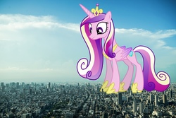 Size: 3840x2563 | Tagged: safe, artist:sakatagintoki117, artist:thegiantponyfan, princess cadance, alicorn, pony, g4, female, giant alicorn, giant cadance, giant pony, giantess, high res, highrise ponies, irl, japan, macro, mare, mega giant, photo, ponies in real life, solo, tokyo