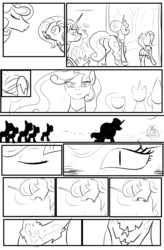 Size: 1800x2740 | Tagged: safe, artist:candyclumsy, oc, oc:candy clumsy, oc:king speedy hooves, oc:princess healing glory, oc:queen galaxia (bigonionbean), oc:queen nightmare pulsar, oc:tommy the human, alicorn, pegasus, pony, comic:nightmare pulsar, alicorn oc, armor, canterlot, canterlot castle, clothes, colt, comic, commissioner:bigonionbean, costume, dialogue, dragon eyes, fangs, father and son, flowing mane, full moon, fusion, fusion:big macintosh, fusion:flash sentry, fusion:fleur-de-lis, fusion:lightning dust, fusion:nurse redheart, fusion:princess cadance, fusion:princess celestia, fusion:princess luna, fusion:sassy saddles, fusion:shining armor, fusion:trouble shoes, fusion:twilight sparkle, hair bun, halloween, halo, horn, husband and wife, inanimate tf, jewelry, magician outfit, moon, mother and son, nerd pony, nightmare night, overalls, regalia, scroll, sketch, sketch dump, stallion, transformation, untying, water fountain, writer:bigonionbean