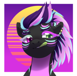 Size: 2470x2458 | Tagged: safe, artist:nika-rain, oc, oc only, pegasus, pony, bust, commission, cute, female, high res, portrait, retro, simple background, solo
