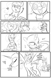 Size: 1800x2740 | Tagged: safe, artist:candyclumsy, oc, oc:candy clumsy, oc:heartstrong flare, oc:king speedy hooves, oc:princess sincere scholar, oc:queen nightmare pulsar, oc:tommy the human, alicorn, pegasus, pony, comic:nightmare pulsar, alicorn oc, canterlot, canterlot castle, colt, comic, commissioner:bigonionbean, costume, cute, daaaaaaaaaaaw, dialogue, father and son, fusion, fusion:big macintosh, fusion:caboose, fusion:cheerilee, fusion:flash sentry, fusion:ms. harshwhinny, fusion:princess cadance, fusion:princess celestia, fusion:princess luna, fusion:promontory, fusion:shining armor, fusion:silver zoom, fusion:spitfire, fusion:sunburst, fusion:trixie, fusion:trouble shoes, fusion:twilight sparkle, halloween, horn, husband and wife, jewelry, kisses, mother and son, nerd pony, nightmare night, nuzzling, raspberry, regalia, shadowbolts, sketch, sketch dump, stallion, water fountain, writer:bigonionbean